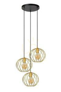 Lampa wisząca Lucide DANZA 3xE27 złota czarna metalowa 50 cm 21428/13/02 small 1