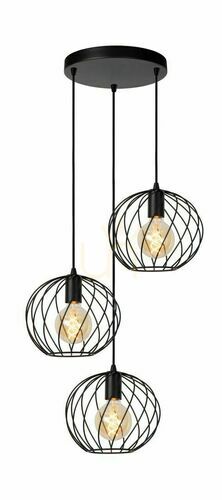 Sprawdź Lampa wisząca Lucide DANZA czarna 3xE27 50 cm metal nowoczesna 21428/13/30