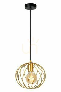 Lampa wisząca Lucide DANZA 21428/25/02 złota czarna metalowa 25 cm small 0