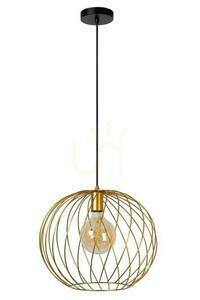 Lampa wisząca Lucide Danza złota z mosiądzem 40 cm metal E27 1x40W small 1