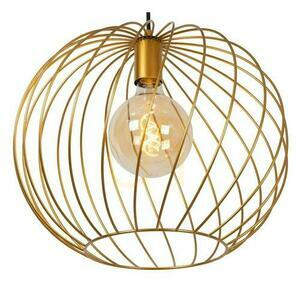 Lampa wisząca Lucide Danza złota z mosiądzem 40 cm metal E27 1x40W small 2