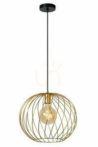 Lampa wisząca Lucide Danza złota z mosiądzem 40 cm metal E27 1x40W small 0