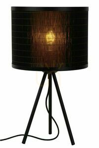 Lampa stołowa Lucide Tagalog czarna drewniana Japandi 26 cm 21529/26/30 small 0