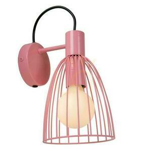 Kinkiet Lucide Macarons różowy metalowy retro E27 74217/01/66 small 2