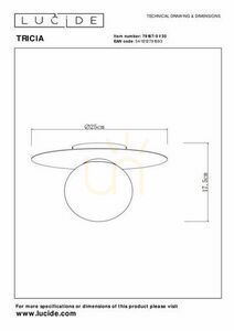 Plafon Lucide TRICIA czarny szklany E27 25 cm 79187/01/30 small 3