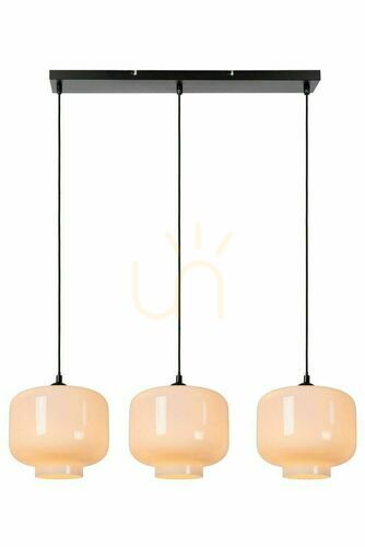 Sprawdź Lampa wisząca Lucide MEDINE biała 3xE27 szkło nowoczesna 110 cm 46413/03/61