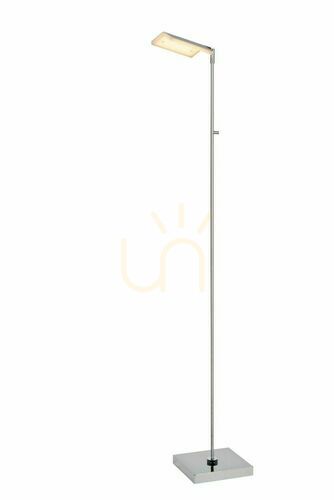 Sprawdź Lampa podłogowa LED Lucide Aaron srebrna metalowa dimmable 10W 1000 lm 134 cm