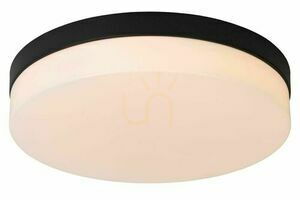 Plafon łazienkowy LED Lucide Biskit czarny IP44 24W 34,5 cm small 0