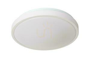 Plafon łazienkowy Lucide DASHER LED z czujnikiem ruchu i zmierzchu, biały, Ø 34,8 cm, 18 W, IP44, 79110/35/31 small 1