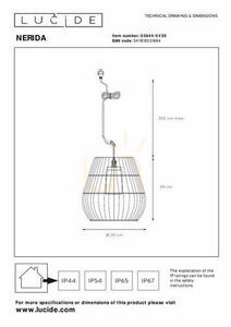 Lampa zewnętrzna wisząca Lucide Nerida czarna IP44 35 cm 03844/01/30 small 4