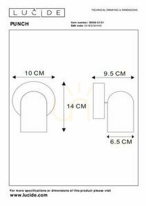 Reflektorek Lucide Punch biały GU10 LED CCT 1-punktowy IP20 13958/01/31 small 3