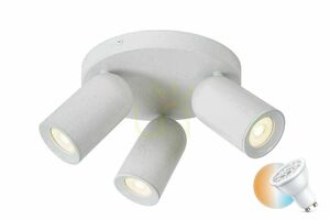 Reflektorek sufitowy Lucide PUNCH 3xGU10 biały metalowy 21 cm 13958/13/31 small 0