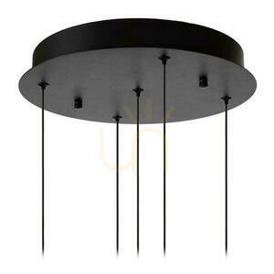 Lampa wisząca Lucide SENTUBAL czarna szkło metal 5xLED 52W 35 cm small 5