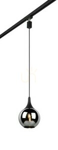 Lampa wisząca do szyny Trio DUOline 73700132 E14, czarna z chromowanym szkłem small 0