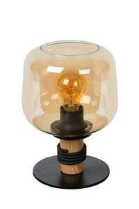 Lampa stołowa czarna Lucide ILONA szkło metal retro E27 25 cm 45508/01/62 small 1