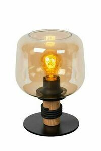 Lampa stołowa czarna Lucide ILONA szkło metal retro E27 25 cm 45508/01/62 small 0