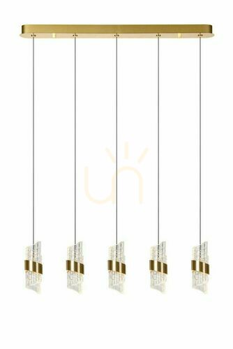 Sprawdź Lampa wisząca Lucide KLIGANDE LED złota 5x7W 82 cm