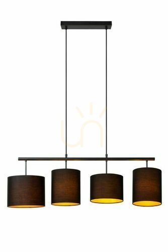 Sprawdź Lampa wisząca Lucide MAYA 4xE27 czarna złota Japandi 107 cm 45409/04/30