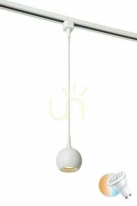 Lampa wisząca do szynoprzewodu Lucide TRACK Favori biała GU10 1-fazowa 09956/01/31 small 0
