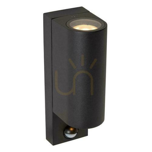 Sprawdź Kinkiet zewnętrzny Lucide ZARO 69803/02/30, czarny, IP65, 2xGU10, czujnik ruchu i zmierzchu