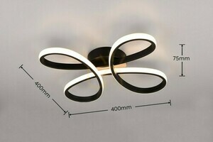 Plafon LED TRIO FLY 645610132, czarny mat, 40 cm, 3000 K small 4