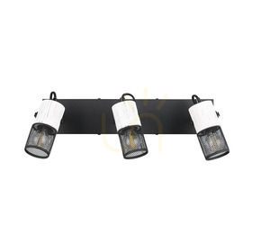 Reflektor sufitowy Trio TOSH 3 × E14 czarno-biały 804300334 small 5