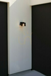 Kinkiet zewnętrzny Lutec Shyne 5197501012 czarny aluminium szkło 25W small 2