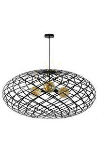 Lampa wisząca Lucide Wolfram czarna metalowa 3xE27 100 cm small 1
