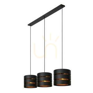 Lampa wisząca Lucide ROSAS 3xE27 czarna złota metalowa 130 cm small 5