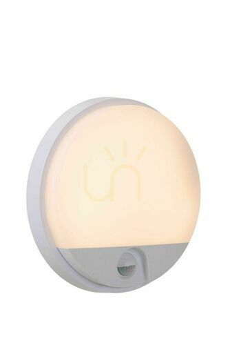 Sprawdź Kinkiet zewnętrzny Lucide HUPS biały LED 10W IP54 z czujnikiem ruchu 22863/10/31