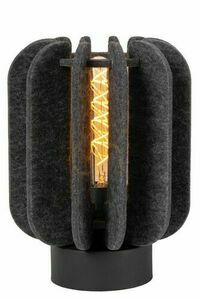 Lampa stołowa Lucide RAFAL szara filcowa Japandi E27 23 cm 45592/01/36 small 0