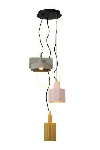 Sprawdź Lampa wisząca Lucide Ninja czarna betonowa 3xE27 Japandi 44415/03/99