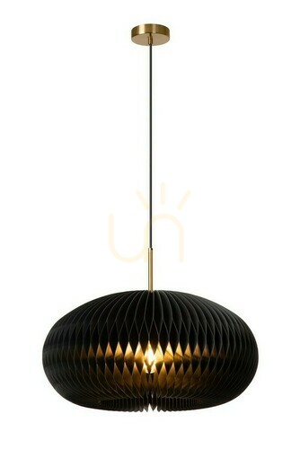 Sprawdź Lampa wisząca Lucide Armoni czarna 52 cm papier metal E27 42401/52/30