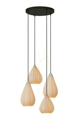 Sprawdź Lampa wisząca Lucide Cinzia 4xE27 biała Japandi 40 cm 13452/04/31
