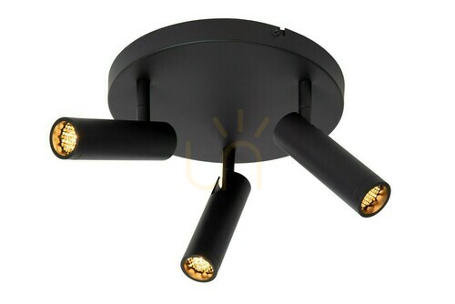 Sprawdź Reflektorek Lucide GRADO czarny 3-punktowy aluminium LED nowoczesny 22974/13/30