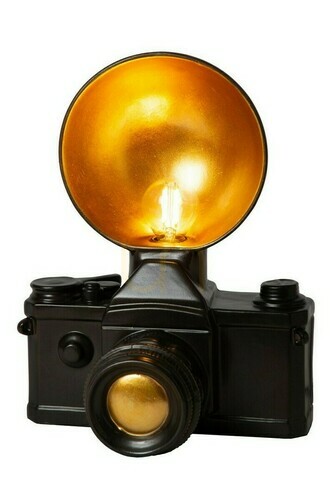 Sprawdź Lampa stołowa Lucide Extravaganza Camera czarna retro 34546/21/30