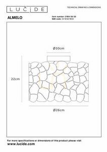 Plafon Lucide Almelo czarny złoty metalowy 26 cm E27 SKU 21134/26/30 small 2