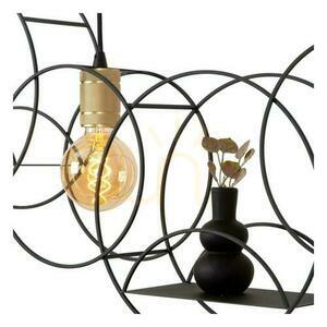 Lampa wisząca Lucide CIRCLE 3xE27 czarna złota metalowa vintage 104 cm small 1