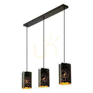 Lampa wisząca Lucide ALMELO 3xE27 czarna złota metalowa 92 cm small 4