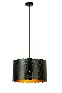 Lampa wisząca Lucide Almelo czarna i złota metalowa 40 cm E27 small 0