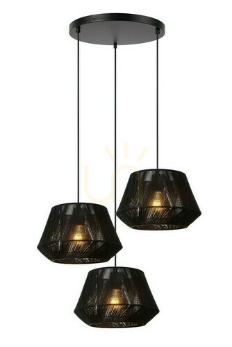Sprawdź Lampa wisząca Lucide JESSICA czarna Japandi 3xE27 35,5 cm