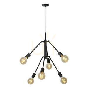 Lampa wisząca Lucide Lester 21424/06/30 czarna, 6×E27 max 40 W, Ø76 cm, wysokość 65–177 cm small 8