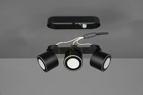 Sprawdź Plafon LED Trio TAURUS 652910332, czarny mat, 3 reflektory
