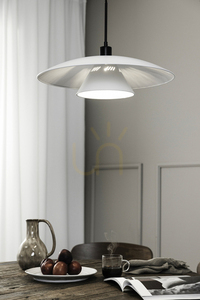 Lampa wisząca Markslojd Millinge 108430 biała metalowa 50 cm small 1