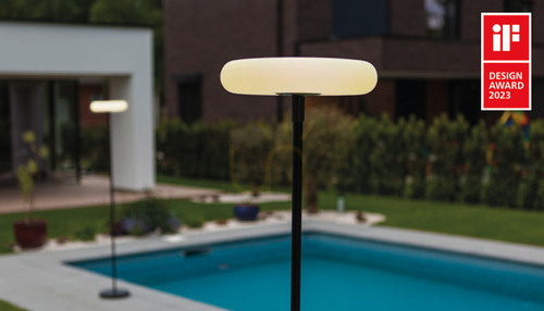 Sprawdź Lampa zewnętrzna stojąca solarna Lutec Pops czarna LED 5,1W 173,5 cm