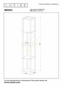 Lampa podłogowa Lucide MENNO czarna beżowa Japandi E27 162,7 cm 44799/81/30 small 8