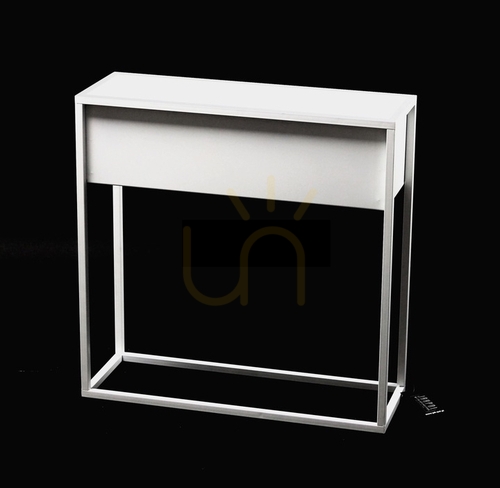 Sprawdź Kwietnik metalowy JAKPOL Loft Cubo biały 60x60 cm z donicą