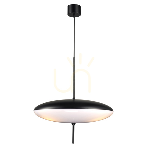 Sprawdź Lampa wisząca PIATTO biało-czarna 50 cm