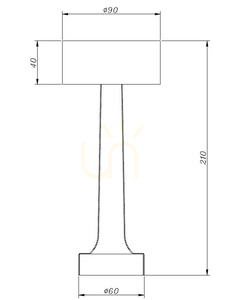 Lampa stołowa TAVOLO A LED dotykowa złota 21 cm small 4