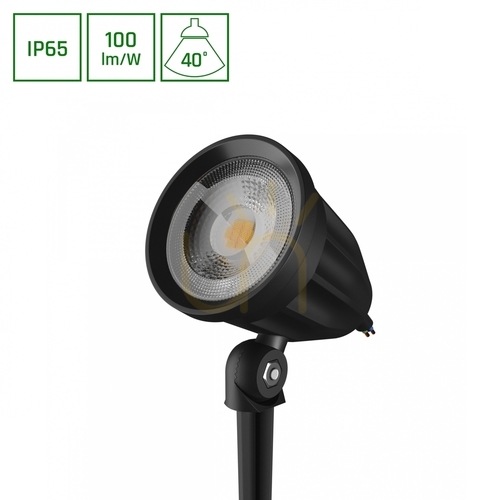 Sprawdź Flori Ligero Ogrodowa 6 W Cw 230 V 40st Ip65 53x77mm + 145mm Spike Czarny
